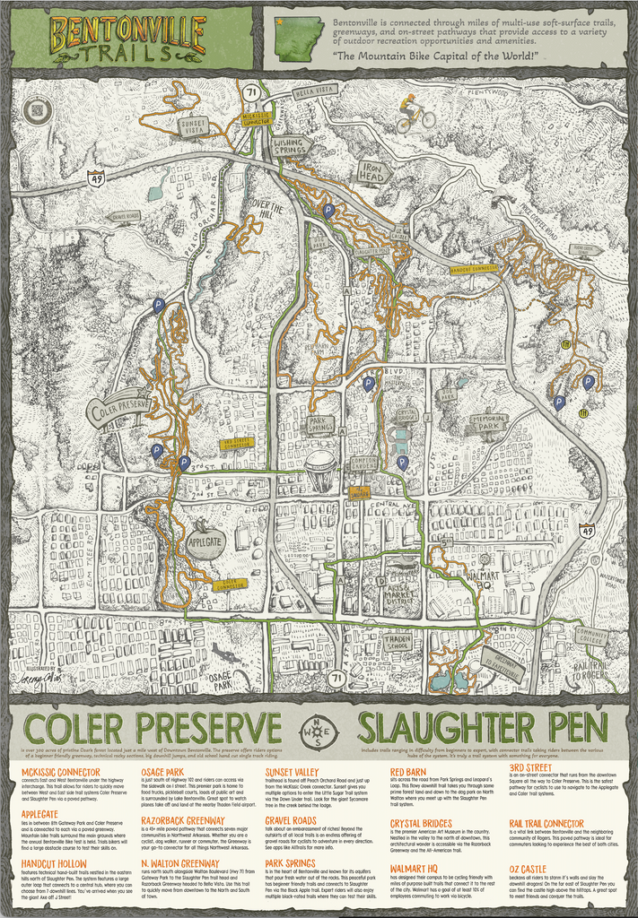 Bentonville Trail Map – OZ Shop